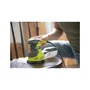 Ryobi ROS300 Lijadora Orbital Excéntrica 300W con Velocidad Regulable (7000-12000 RPM) y Agarre Suave, Incluye 5 Lijas de 125 mm, Color Negro/Amarillo