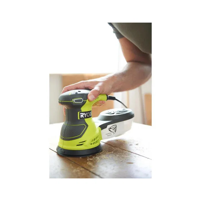 Ryobi ROS300 Lijadora Orbital Excéntrica 300W con Velocidad Regulable (7000-12000 RPM) y Agarre Suave, Incluye 5 Lijas de 125 mm, Color Negro/Amarillo Ryobi ROS300 Lijadora Orbital Excéntrica 300W con Velocidad Regulable (7000-12000 RPM) y Agarre Suave, Incluye 5 Lijas de 125 mm, Color Negro/Amarillo