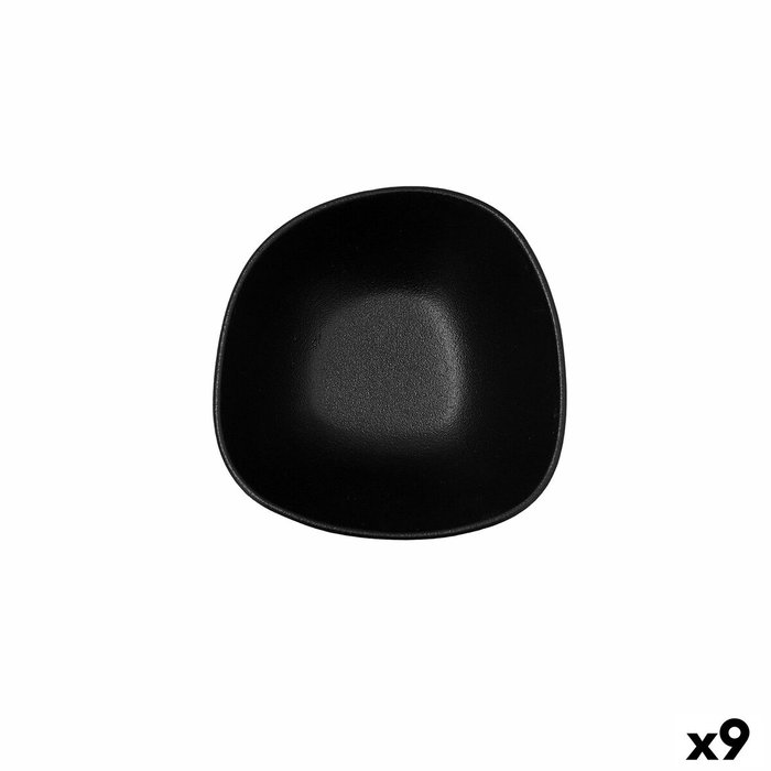 Bidasoa Bol Irregular Porcelana Fosil Negro (9 Unidades)
