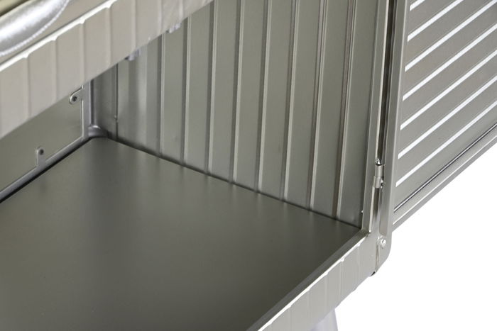 DKD Home Decor Aparador Vintage Plateado Metal MDF 2 Puertas 2 Cajones 80 x 39 x 82 cm