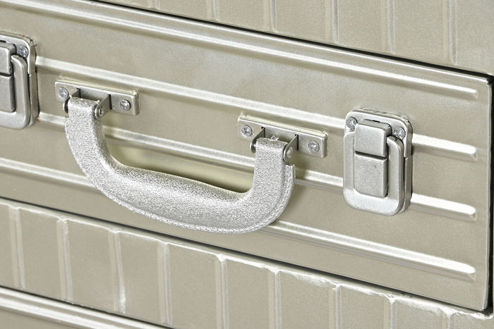 DKD Home Decor Aparador Vintage Plateado Metal MDF 2 Puertas 2 Cajones 80 x 39 x 82 cm