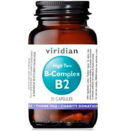 VIRIDIAN High Two B Complex B2 30 Cápsulas Veganas con Alta Vitamina B2 para Sistema Nervioso y Piel