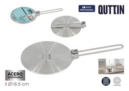 Inde Adaptador de Inducción de 18.5 cm Quttin - Adaptador para Placa de Inducción, Dimensiones: 21 x 18.6 x 2.5 cm (8 Unidades)