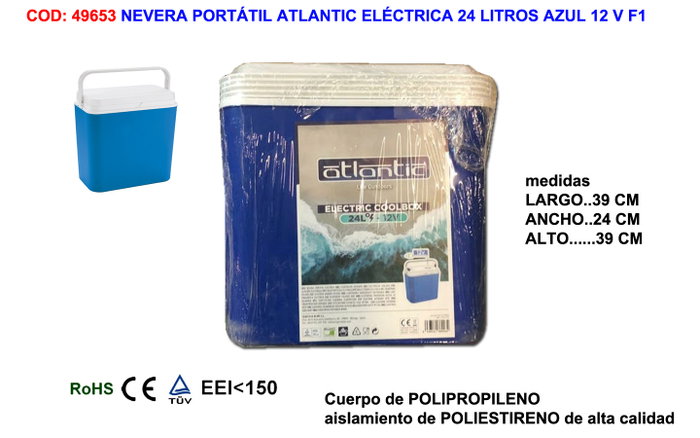 Atlantic Nevera de Camping 24L Azul 12V