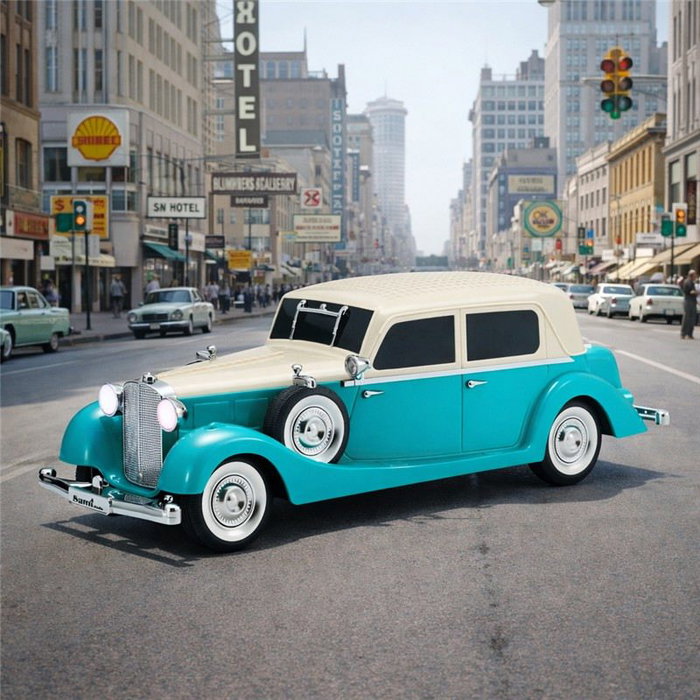 SAMI Altavoz Vintage Lincoln Azul Multimedia 10