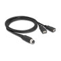 DeLOCK 60290 Cable M12 a 2 x USB 2.0 Tipo-A, 1 m, Negro