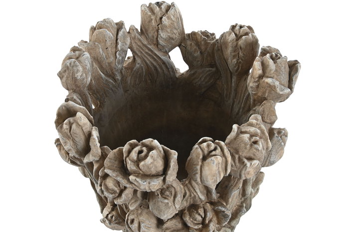 DKD Home Decor Jarron Shabby Gris Cemento 27 x 32 x 29 cm