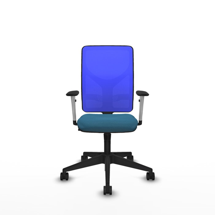 PIQUERAS Y CRESPO Silla de oficina Motilla con mecanismo Sincro, Verde petróleo y Azul