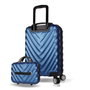 Zoozie Bags 7378 Juego de Maletas de Cabina Azul Oscuro, ABS, Ruedas 360, Cierre Codificado, 58 x 34 x 24 cm