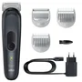 Braun BG3340 BodyGroomer Series 3 Cortapelos para Hombres con Tecnología SkinShield, Máxima Suavidad, 3 Accesorios y Batería Recargable de 80 Minutos de Autonomía
