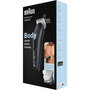 Braun BG3340 BodyGroomer Series 3 Cortapelos para Hombres con Tecnología SkinShield, Máxima Suavidad, 3 Accesorios y Batería Recargable de 80 Minutos de Autonomía