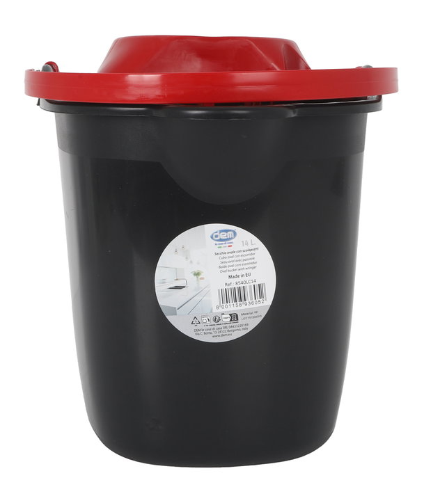 Inde Cubo de Basura Oval con Escurridor, 14 Litros, Diseño Eco, 36 x 28 x 30 cm (6 Unidades)