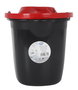 Inde Cubo de Basura Oval con Escurridor, 14 Litros, Diseño Eco, 36 x 28 x 30 cm (6 Unidades)