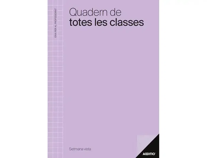 Additio Cuaderno de Todas las Clases Profesorado Catalan 136 Páginas Semana Vista Color Azul 225x310 mm
