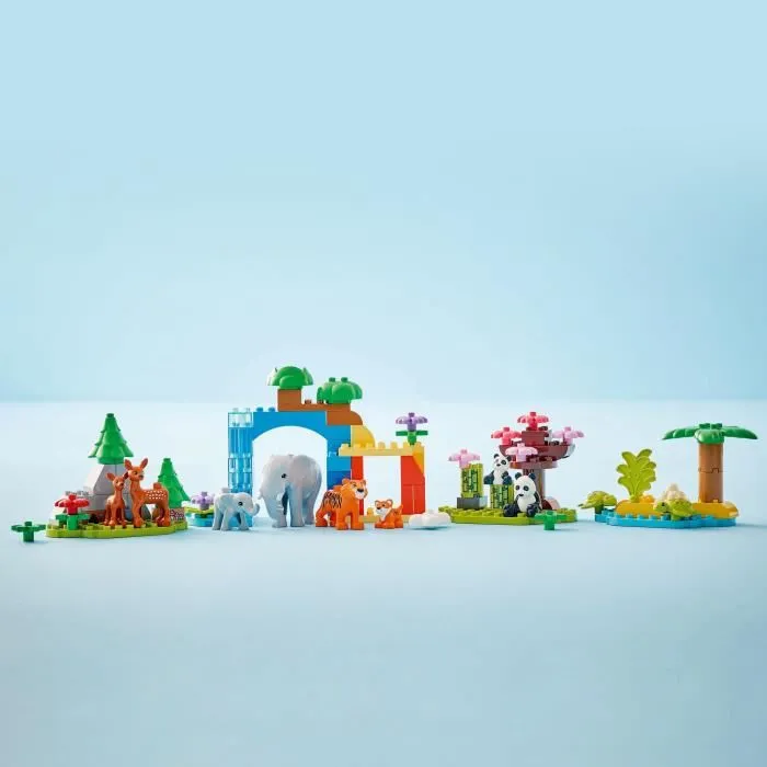 Lego DUPLO 10446 Familias de animales salvajes 3 en 1 - Juegos de aprendizaje temprano con animales