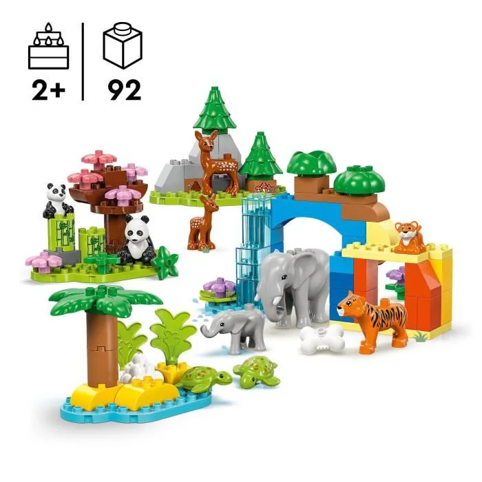 Lego DUPLO 10446 Familias de animales salvajes 3 en 1 - Juegos de aprendizaje temprano con animales