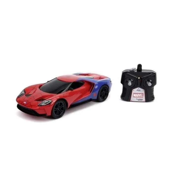 Jada Toys Marvel Spiderman RC 1/16 Ford GT Coche Radiocontrol para Niños a Partir de 6 Años