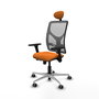 PIQUERAS Y CRESPO Silla de oficina Motilla Naranja y Gris