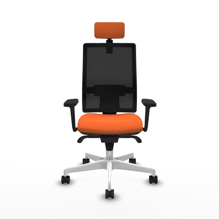 PIQUERAS Y CRESPO Silla de oficina Horna con mecanismo Sincro, Naranja y Negro PIQUERAS Y CRESPO Silla de oficina Horna con mecanismo Sincro, Naranja y Negro