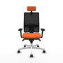 PIQUERAS Y CRESPO Silla de oficina Horna con mecanismo Sincro, Naranja y Negro