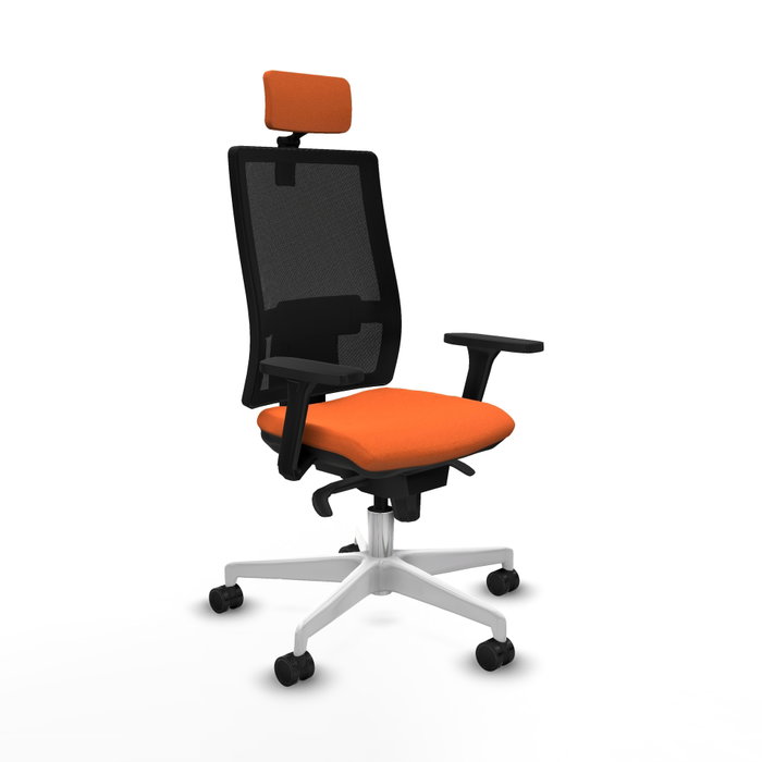 PIQUERAS Y CRESPO Silla de oficina Horna con mecanismo Sincro, Naranja y Negro PIQUERAS Y CRESPO Silla de oficina Horna con mecanismo Sincro, Naranja y Negro