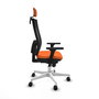 PIQUERAS Y CRESPO Silla de oficina Horna con mecanismo Sincro, Naranja y Negro
