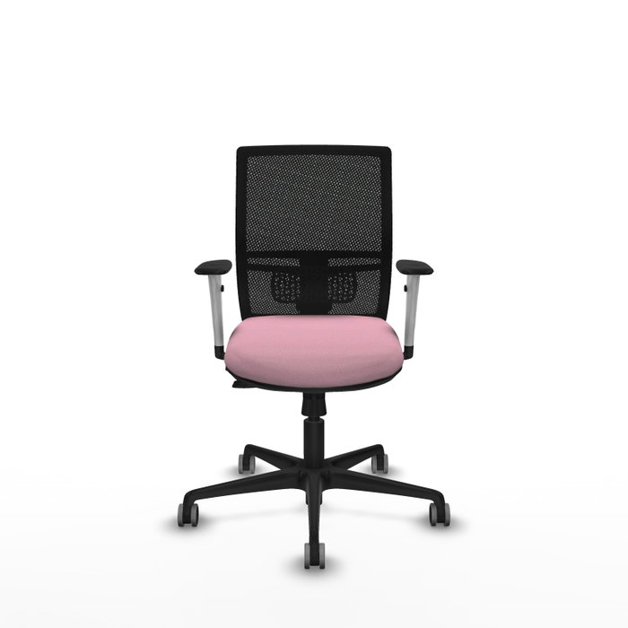 PIQUERAS Y CRESPO Silla de oficina Yunquera Rosa con malla Negra