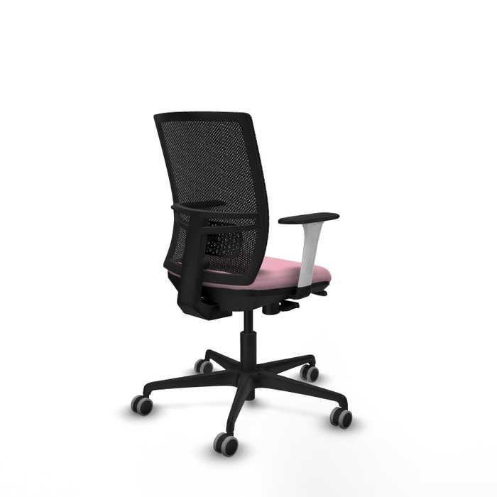 PIQUERAS Y CRESPO Silla de oficina Yunquera Rosa con malla Negra