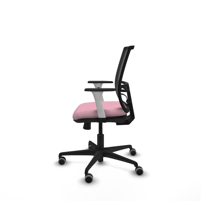 PIQUERAS Y CRESPO Silla de oficina Yunquera Rosa con malla Negra