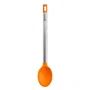 BRA A195007 Espátula de Cocina Nylon Silicona Acero Inoxidable, Resiste 200°C, Apt. Lavavajillas, Color Naranja y Plata, 35 cm