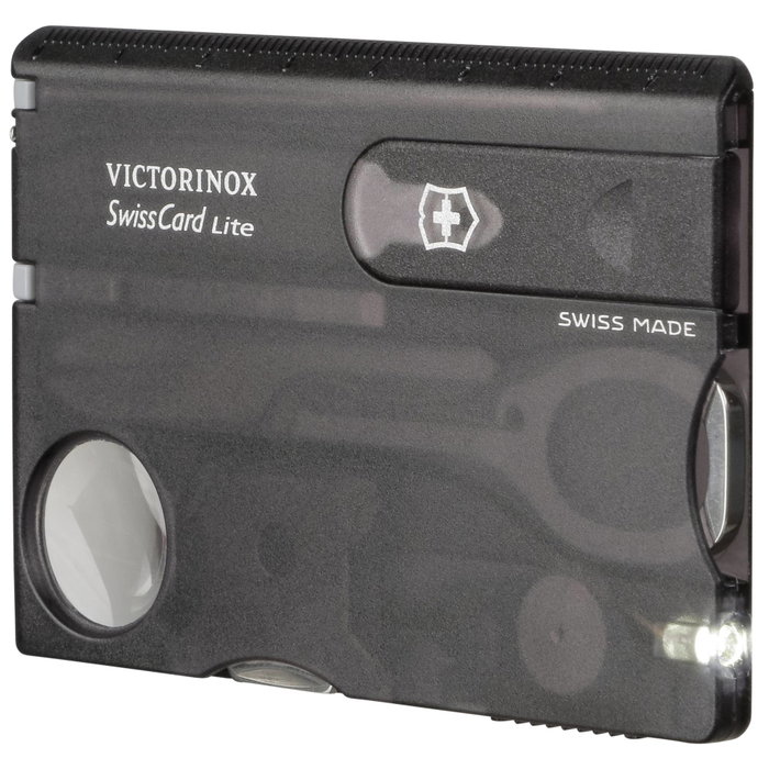VICTORINOX Swiss Card Lite V-0.73 33.T3 en negro transparente VICTORINOX Swiss Card Lite V-0.73 33.T3 en negro transparente