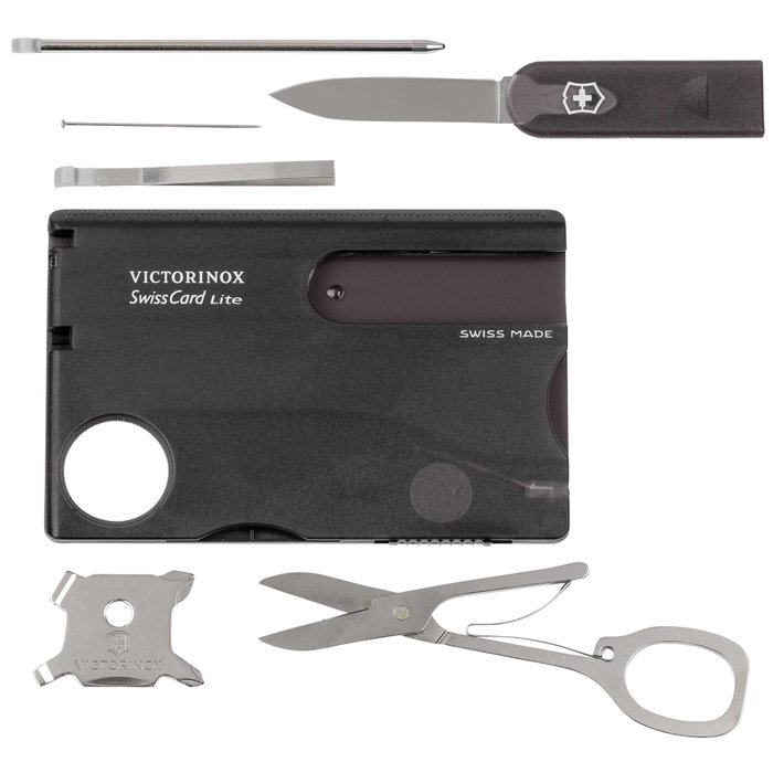 VICTORINOX Swiss Card Lite V-0.73 33.T3 en negro transparente VICTORINOX Swiss Card Lite V-0.73 33.T3 en negro transparente
