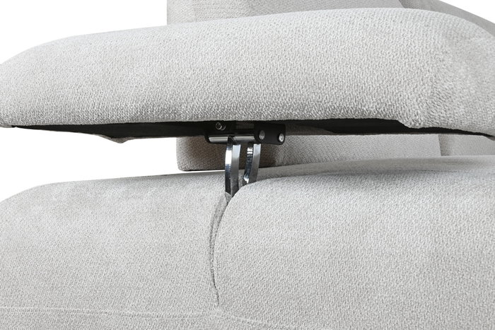 DKD Home Decor Sofá Cama Gris Claro con Respaldo y Brazos Abatibles