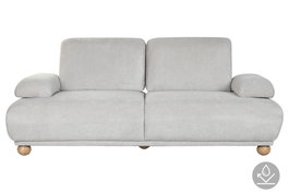 DKD Home Decor Sofá Cama Gris Claro con Respaldo y Brazos Abatibles