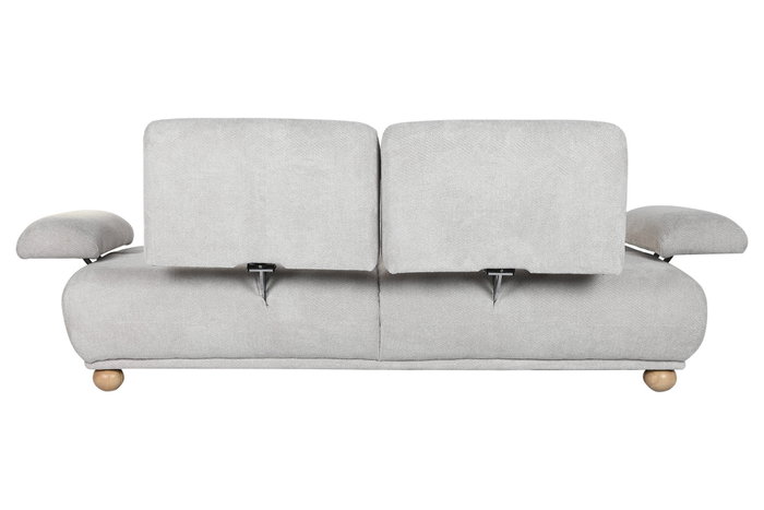 DKD Home Decor Sofá Cama Gris Claro con Respaldo y Brazos Abatibles