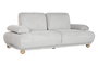 DKD Home Decor Sofá Cama Gris Claro con Respaldo y Brazos Abatibles