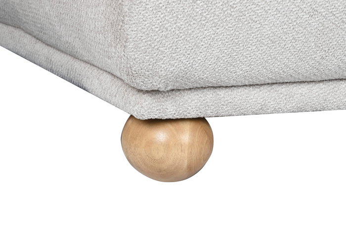 DKD Home Decor Sofá Cama Gris Claro con Respaldo y Brazos Abatibles