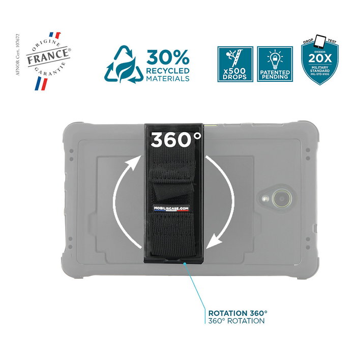 Mobilis Funda para Galaxy Tab Active5 de 20,3 cm (8 inch) Negro