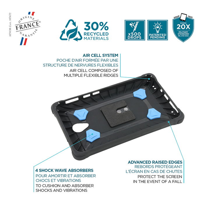Mobilis Funda para Galaxy Tab Active5 de 20,3 cm (8 inch) Negro