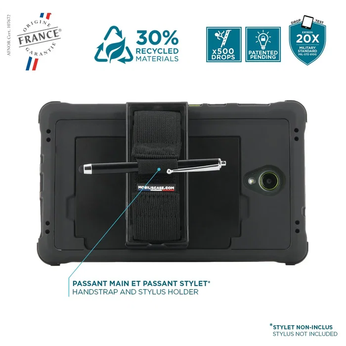 Mobilis Funda para Tablet Samsung Galaxy Tab Active5 20,3 cm (8") - Negro - Resistente a Golpes y Caídas con Portabolígrafo y Modo Espera