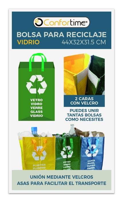Confortime Bolsa Rafia Reciclaje Vidrio 44 x 32 x 0.5 cm (24 Unidades) Confortime Bolsa Rafia Reciclaje Vidrio 44 x 32 x 0.5 cm (24 Unidades)