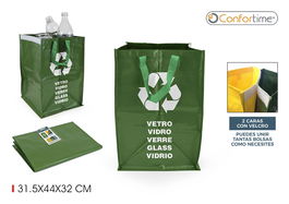 Confortime Bolsa Rafia Reciclaje Vidrio 44 x 32 x 0.5 cm (24 Unidades)