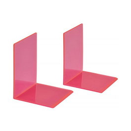 MAUL Sujetalibros 10,0 x 10,0 x 13,0 cm rosa neón