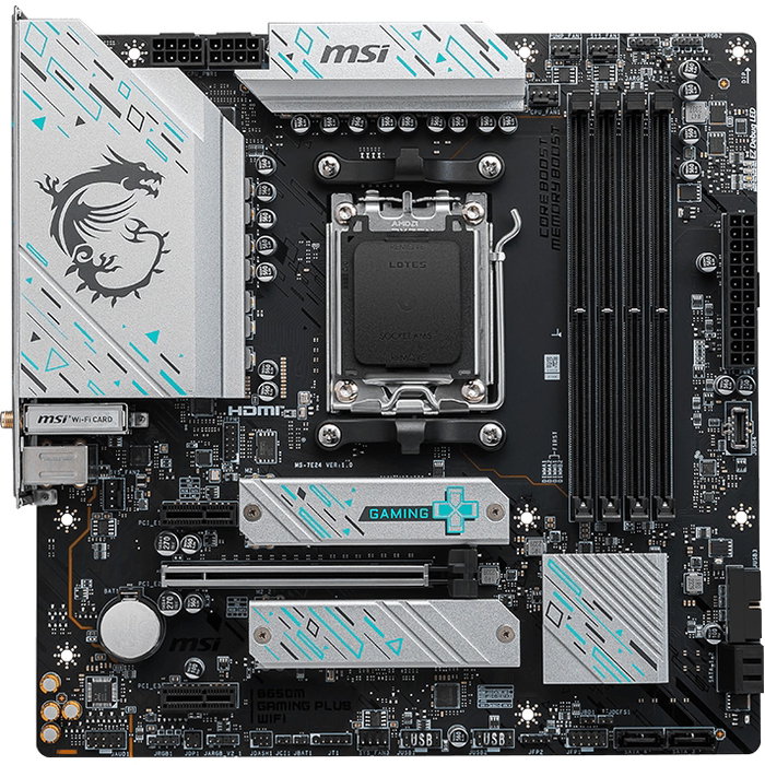 MSI B650M GAMING PLUS WiFi Placa Base Micro ATX Socket AM5 DDR5 Wi-Fi 6E Bluetooth 5.3
