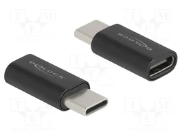 DeLOCK Adaptador SuperSpeed USB 10 Gbps USB 3.2 Gen 2 USB Type-C™ macho a hembra negro