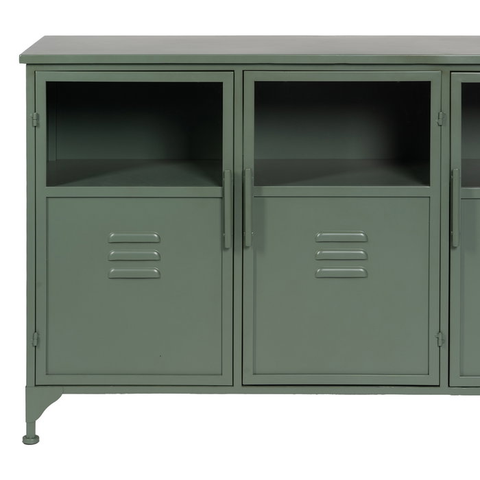 Aparador Verde Menta Metal-Cristal 120 X 35 X 76 cm