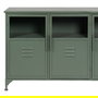 Aparador Verde Menta Metal-Cristal 120 X 35 X 76 cm