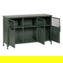 Aparador Verde Menta Metal-Cristal 120 X 35 X 76 cm