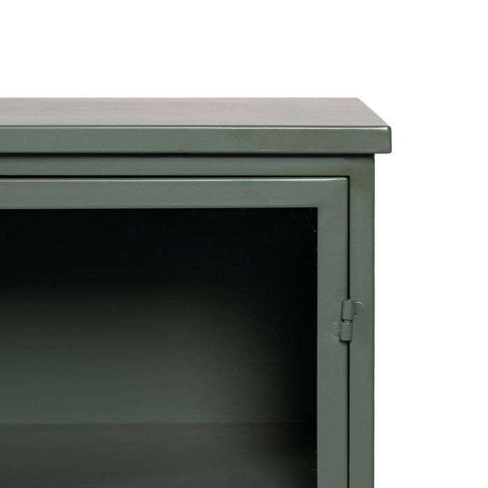 Aparador Verde Menta Metal-Cristal 120 X 35 X 76 cm