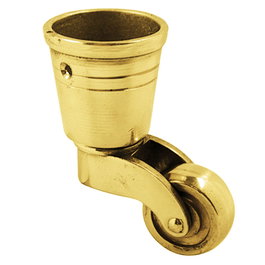 HERRAJES ALK Rueda Giratoria Latón Brillo Mate Clásica Capacidad de Carga 150kg